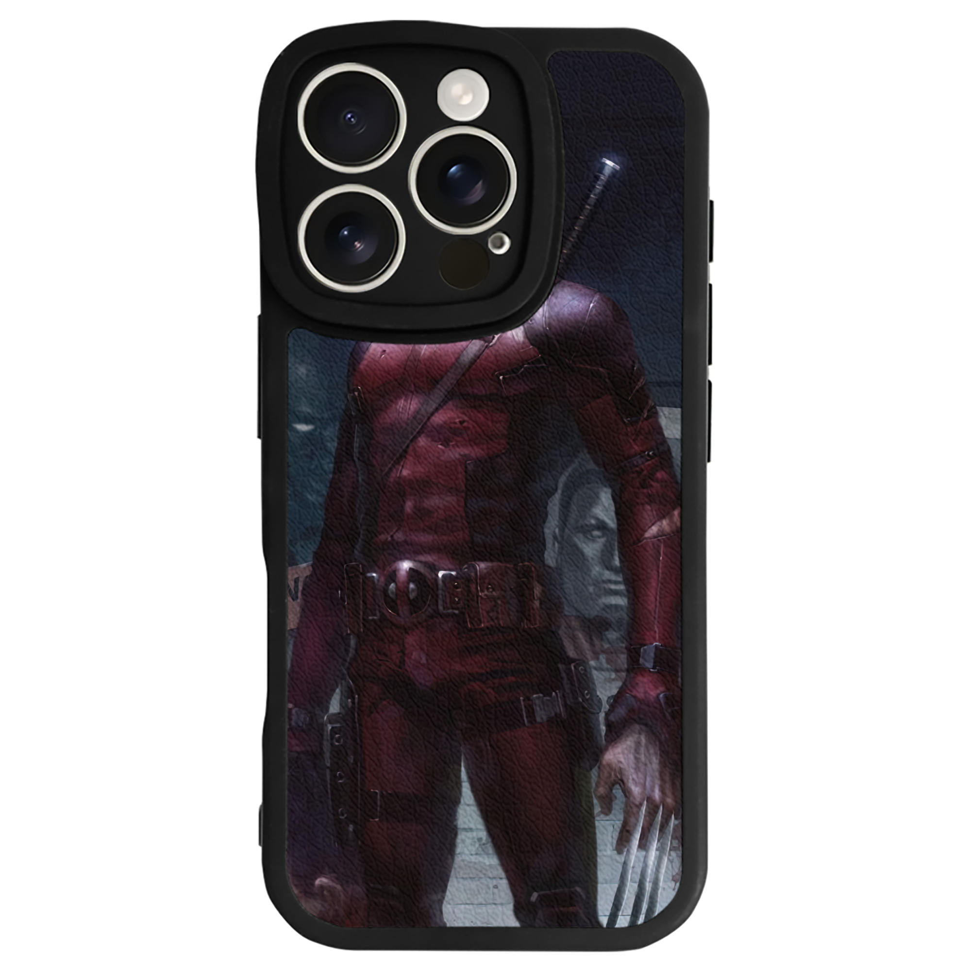 （画像用） Deadpool デッドプール 【iPhone 16シリーズ対応】シリコンスマホケース（レザー調） 材質：シリコン